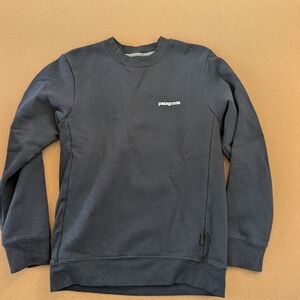 Patagonia Men’s Black Crewneck Pullover with Small Logo
